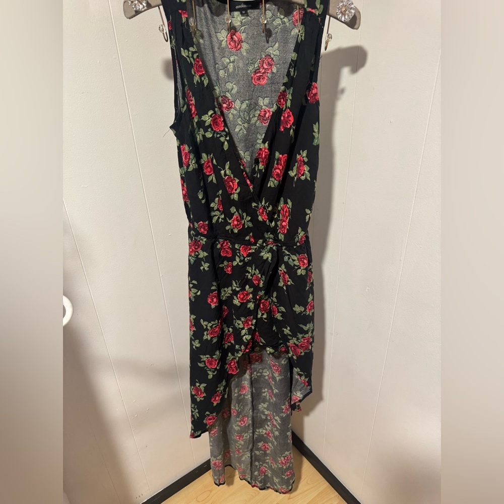 Floral Sleeveless hi-low Maxi Dress
